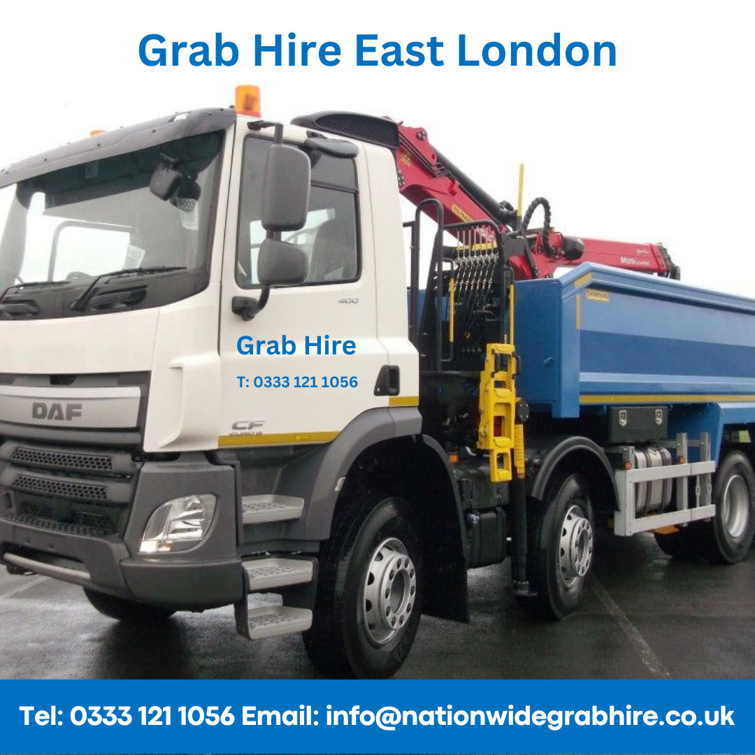 Grab Hire in East London, click and book grab lorry hire anywhere in East London