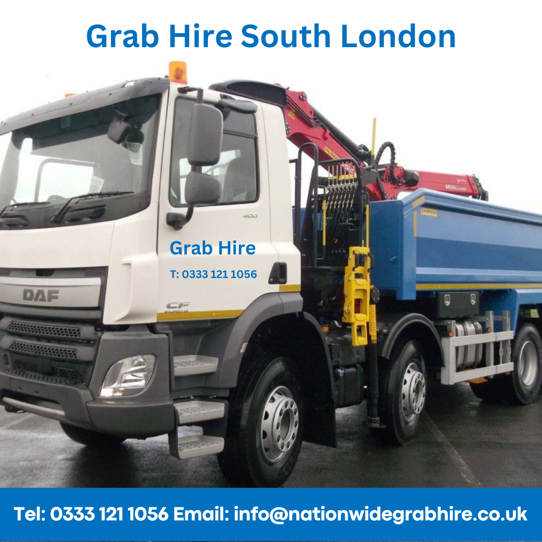 Grab Lorry Hire in South London, click and book our grab lorry hire near me service in South London