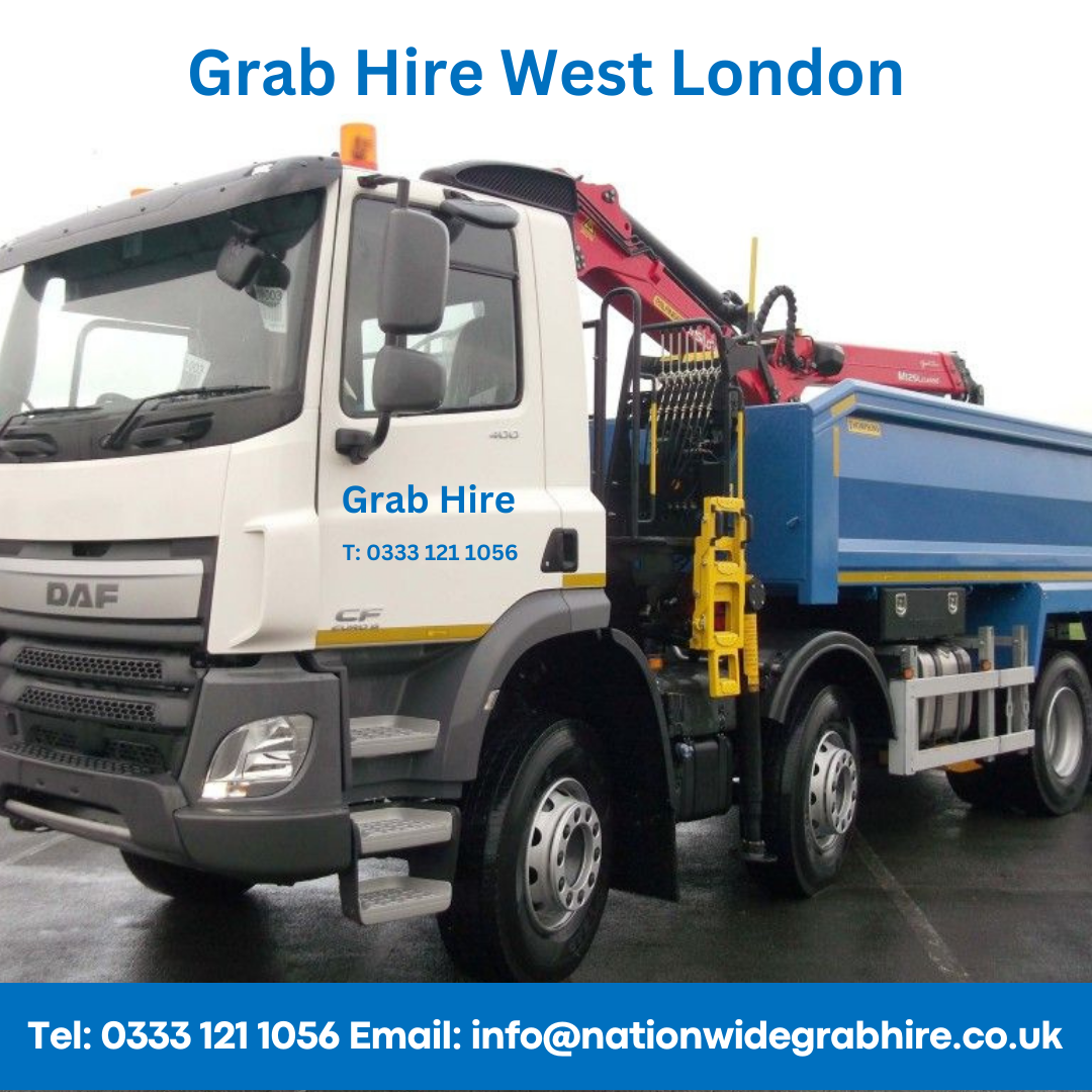 Grab Hire in West London, click and book grab lorry hire anywhere in West London